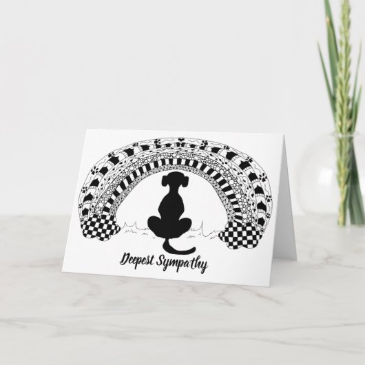 Carte de sympathie pour la perte de l'animal (Devant)