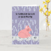 Carte de sympathie pour la perte de porc d'animaux (Fleur jaune)