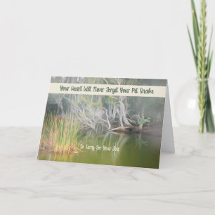 Carte de sympathie pour la perte de serpent d'anim