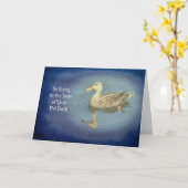 Carte de sympathie pour la perte du canard (Fleur jaune)