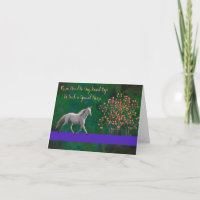 Carte de sympathie pour la perte du cheval