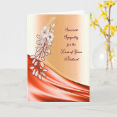 Carte de sympathie pour la perte du mari (Fleur jaune)