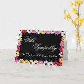 Carte de sympathie pour la perte du père (Fleur jaune)