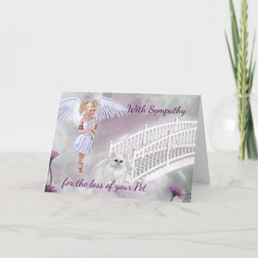 Carte de sympathie pour la perte d'un animal de co (Devant)