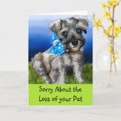 Carte de sympathie pour la perte d'un animal de co (Fleur jaune)