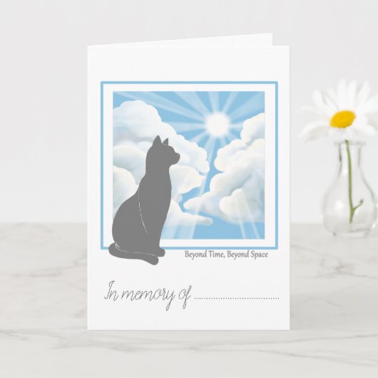 Carte de sympathie pour la perte d'un chat  (Petite plante)