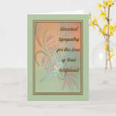 Carte de sympathie pour la perte d'une amie (Fleur jaune)