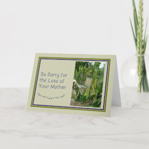 Carte de Sympathie pour le Banc Mère dans un jardi