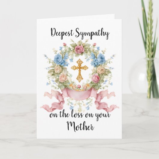 Carte de sympathie pour le décès d'une mère (Devant)
