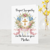 Carte de sympathie pour le décès d'une mère (Fleur jaune)