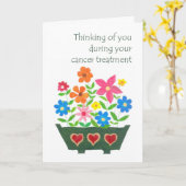 Carte de Sympathie pour le traitement du cancer (Fleur jaune)