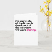 Carte de sympathie pour les brownies mangés (Fleur jaune)