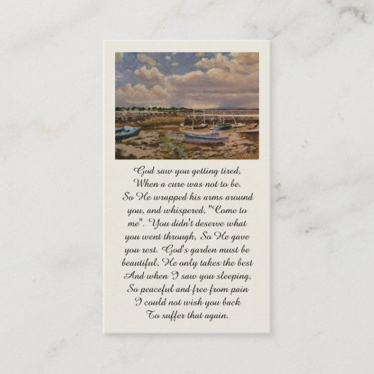 Carte de sympathie pour les condoléances sincères (Devant)