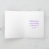 Carte de Sympathie pour les fleurs d'Hydrangea (Intérieur)