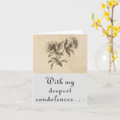 Carte de sympathie pour les funérailles florales d (Fleur jaune)