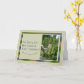 Carte de sympathie pour mari avec banc et Plante (Fleur jaune)