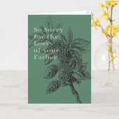 Carte de sympathie pour père en vert (Fleur jaune)