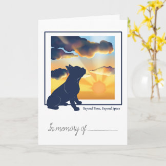 Carte de sympathie pour perte d'animal - Bouledogu