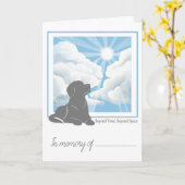 Carte de sympathie pour perte d'animal - Labrador (Fleur jaune)