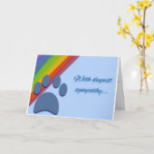 Carte de sympathie pour perte de chien (Fleur jaune)