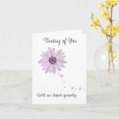 Carte de sympathie pour pétales à la traîne de fle (Fleur jaune)