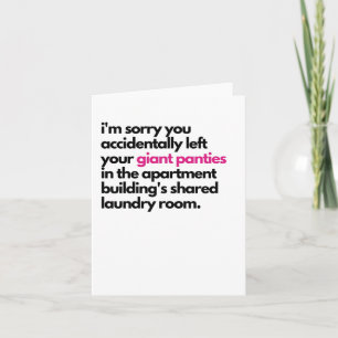 Carte de sympathie pour ta culotte