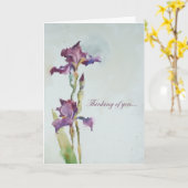 Carte de sympathie pourpre iris (Fleur jaune)