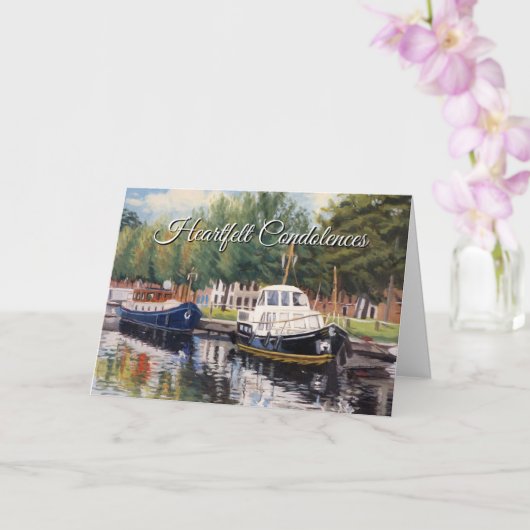 Carte de sympathie Prière de sérénité Dieu vous bé (Orchidée)