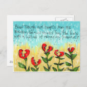 Carte de sympathie réfléchie et créative (Devant / Derrière)