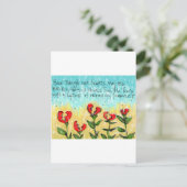 Carte de sympathie réfléchie et créative (Debout devant)