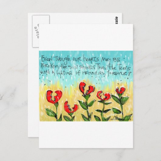 Carte de sympathie réfléchie et créative (Devant / Derrière)