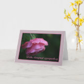 carte de sympathie rose (Fleur jaune)
