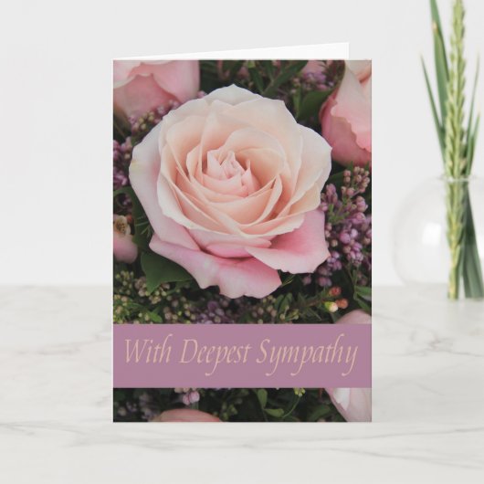 carte de sympathie rose (Devant)
