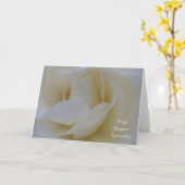Carte de Sympathie Rose blanche (Fleur jaune)
