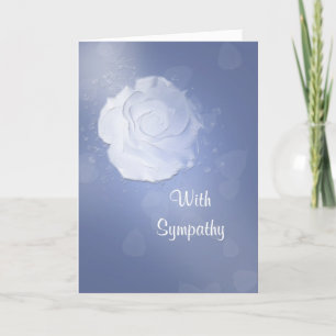 Carte de sympathie Rose blanche