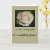 Carte de sympathie Rose de la perte de la petite-f (Fleur jaune)