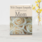 Carte de sympathie Rose de la perte de maman (Fleur jaune)