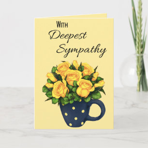 Carte de Sympathie Rose jaune