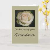 Carte de sympathie Rose perte grand-mère (Fleur jaune)