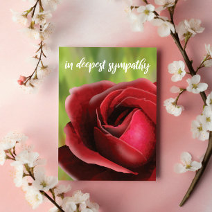 Carte de sympathie : Rose rouge foncé personnalisa
