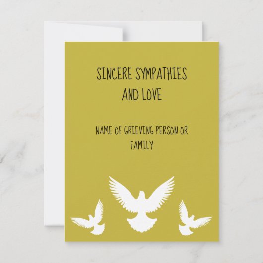 Carte de sympathie Sensitive In Love Memory (Dos)