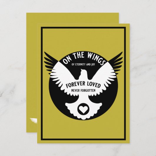 Carte de sympathie Sensitive In Love Memory (Devant / Derrière)