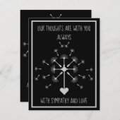 Carte de sympathie Sensitive In Love Memory (Devant / Derrière)