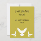 Carte de sympathie Sensitive In Love Memory (Dos)