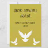 Carte de sympathie Sensitive In Loving Memory (Dos)