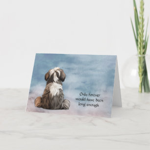 Carte de sympathie Shih Tzu Dog Perdre