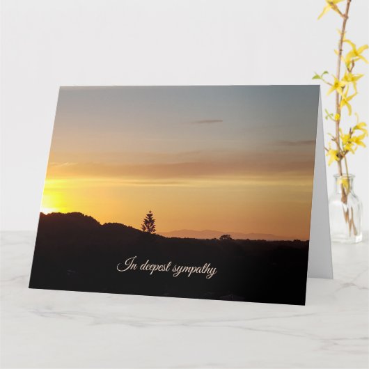 Carte de sympathie - simple (Fleur jaune)
