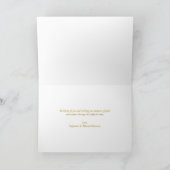 Carte de Sympathie Simple Elegant Gold Script (Intérieur)