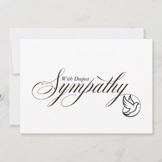 Carte de sympathie simple et élégante pour colombe