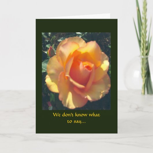 Carte de sympathie sincère Yellow Rose (Devant)
